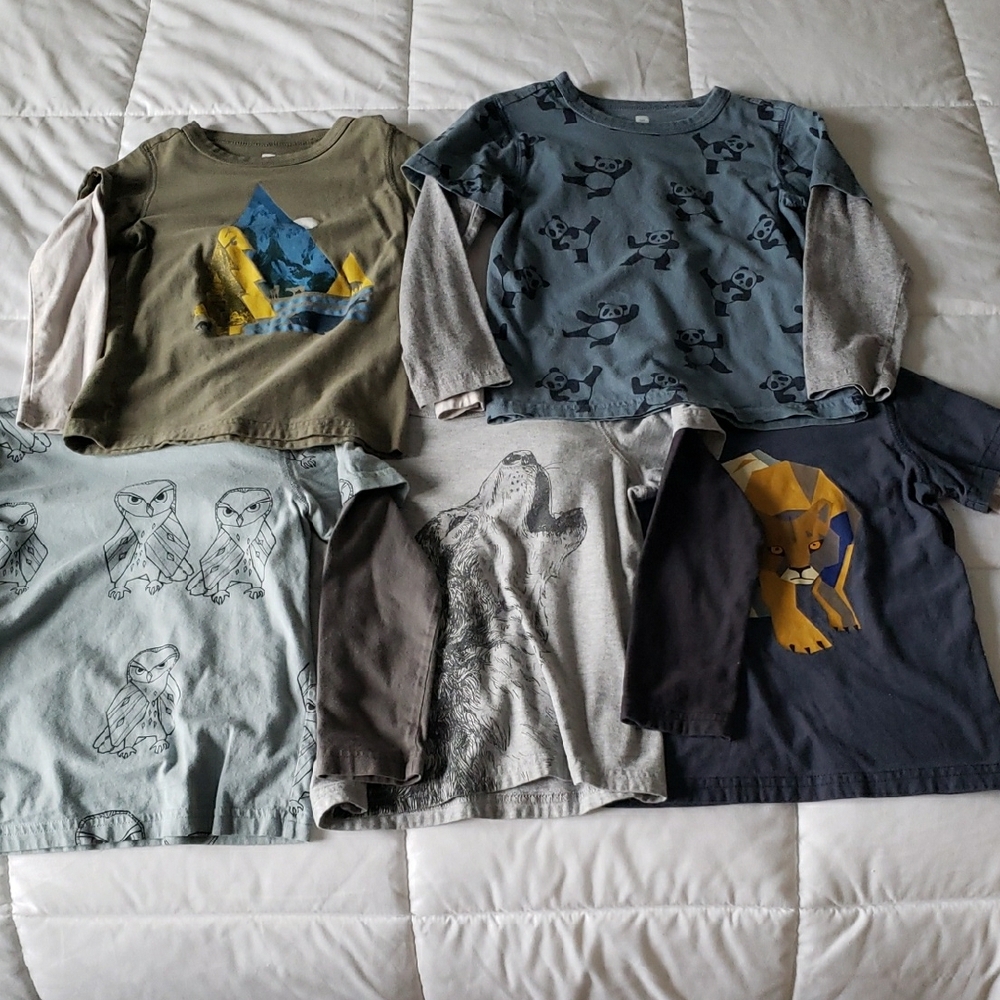 Tea Collection Graphic Long Sleeve Shirts - Lot Of 5